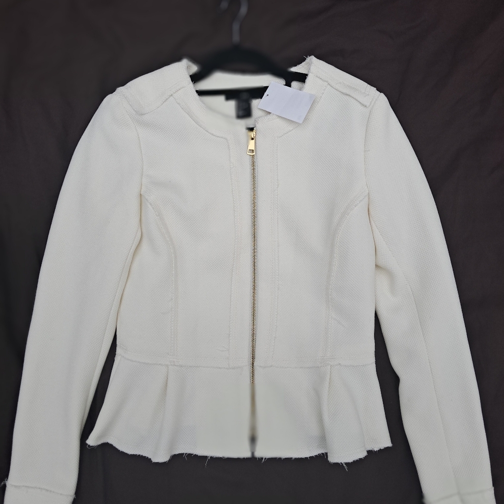 NWT H&M White JACKET Size 8